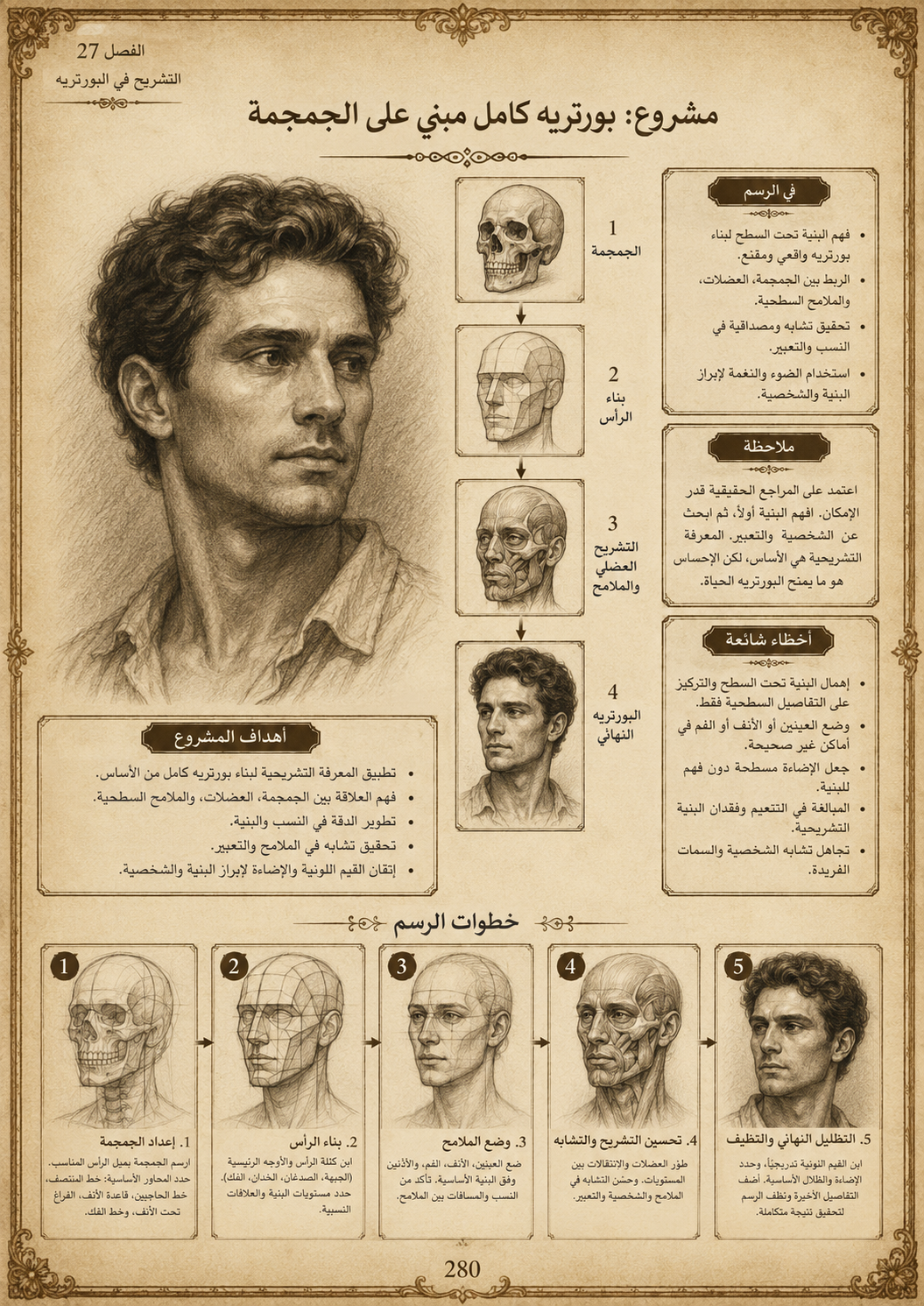 تشريح الفنان – الدليل الشامل لرسم الجمجمة والجسم الكامل | pdf